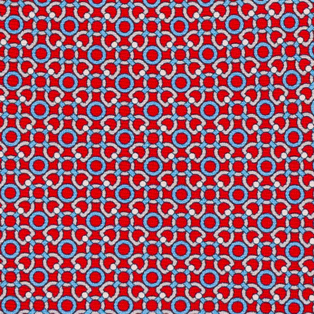 CRAVATTA 3 PIEGHE IN SETA, MICROFANTASIA, ROSSO - JC065328_2 T
