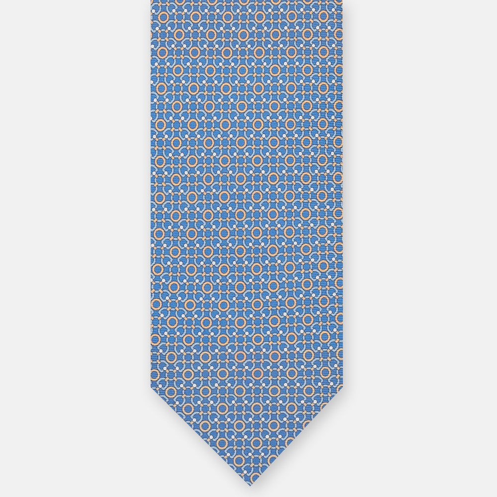 SILK 3-FOLD TIE, MICRO PATTERN, TURQUOISE - JC065328_5 T