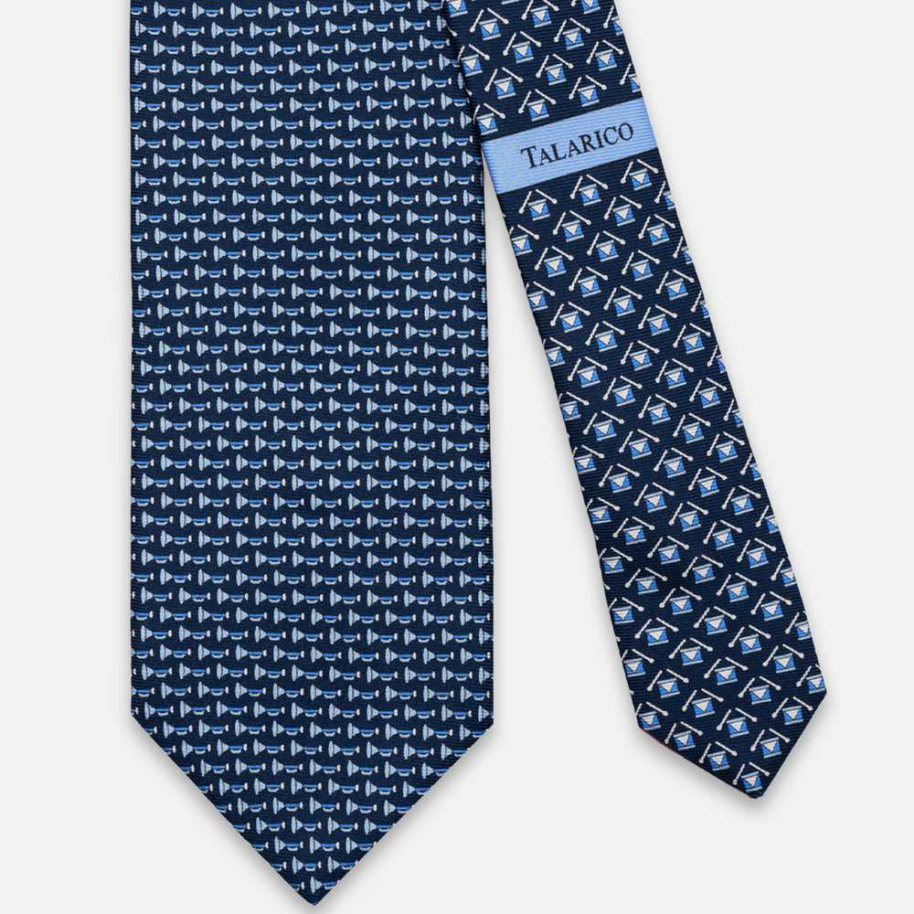 3-FOLD SILK TIE, GOLF PATTERN, YELLOW - JC065286_7 T