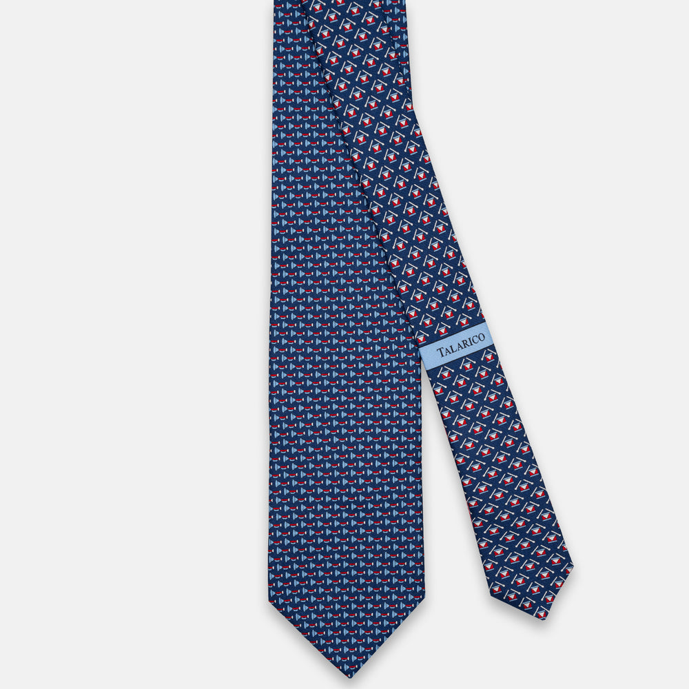 3-FOLD SILK TIE, GOLF PATTERN, YELLOW - JC065286_7 T