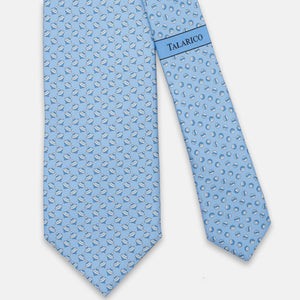 3 FOLD SILK TIE, SPINNING TOP PATTERN, LIGHT BLUE - JC065796_3 T