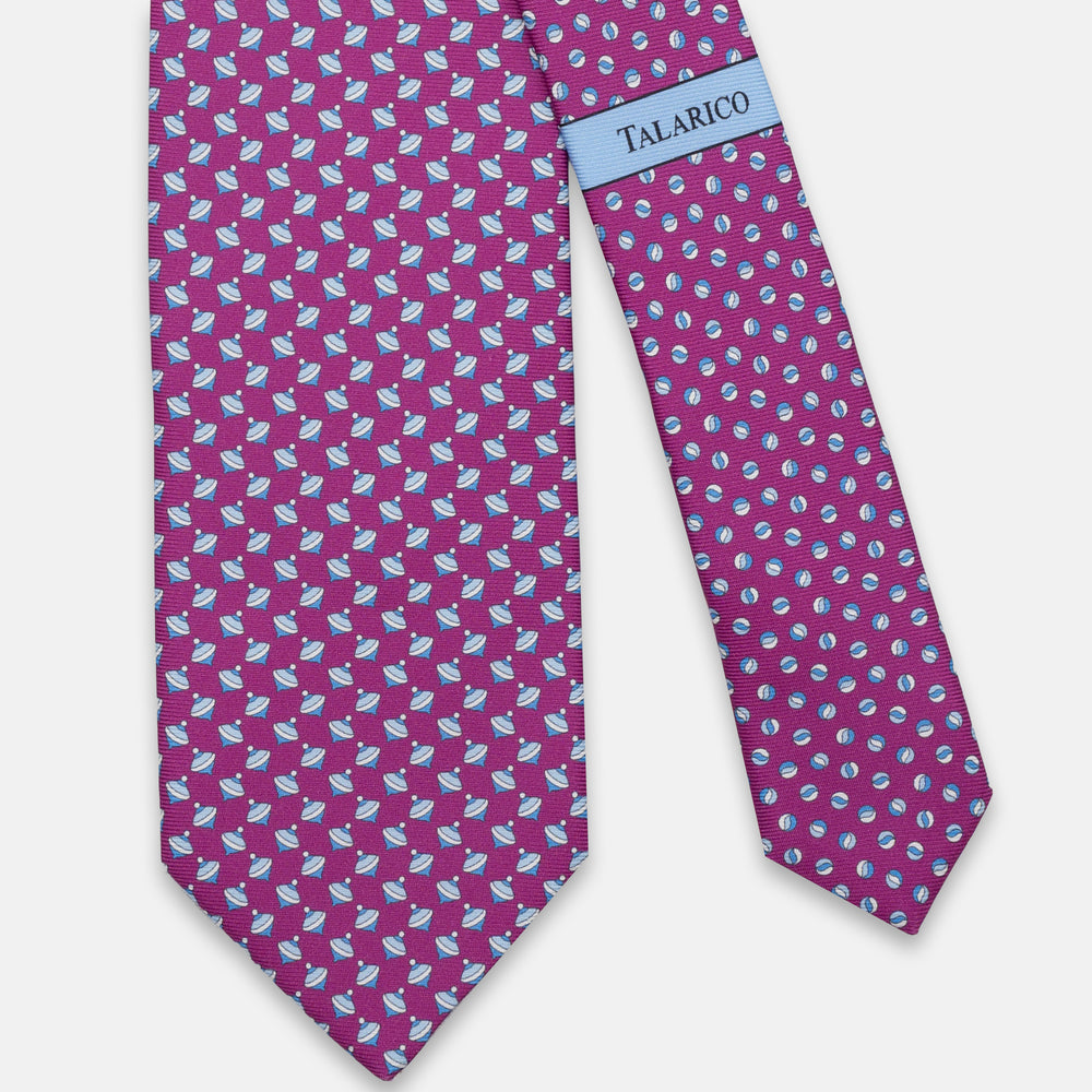 CRAVATTA 3 PIEGHE IN SETA, FANTASIA TROTTOLA, MAGENTA - AZZURRO - JC065796_6