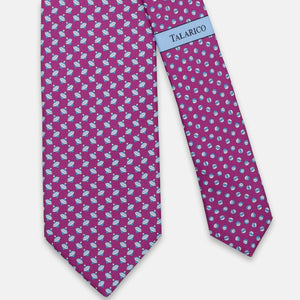 3-FOLD SILK TIE, SPINNING TOP PATTERN, MAGENTA - JC065796_6 T