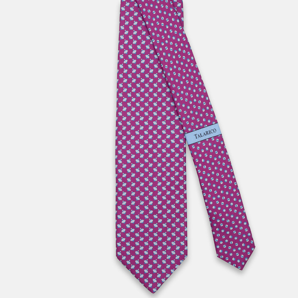 CRAVATTA 3 PIEGHE IN SETA, FANTASIA TROTTOLA, MAGENTA - AZZURRO - JC065796_6