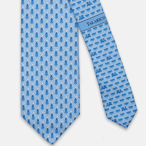 3-FOLD SILK TIE, EXPRESS PATTERN, LIGHT BLUE - JC066393_4 T
