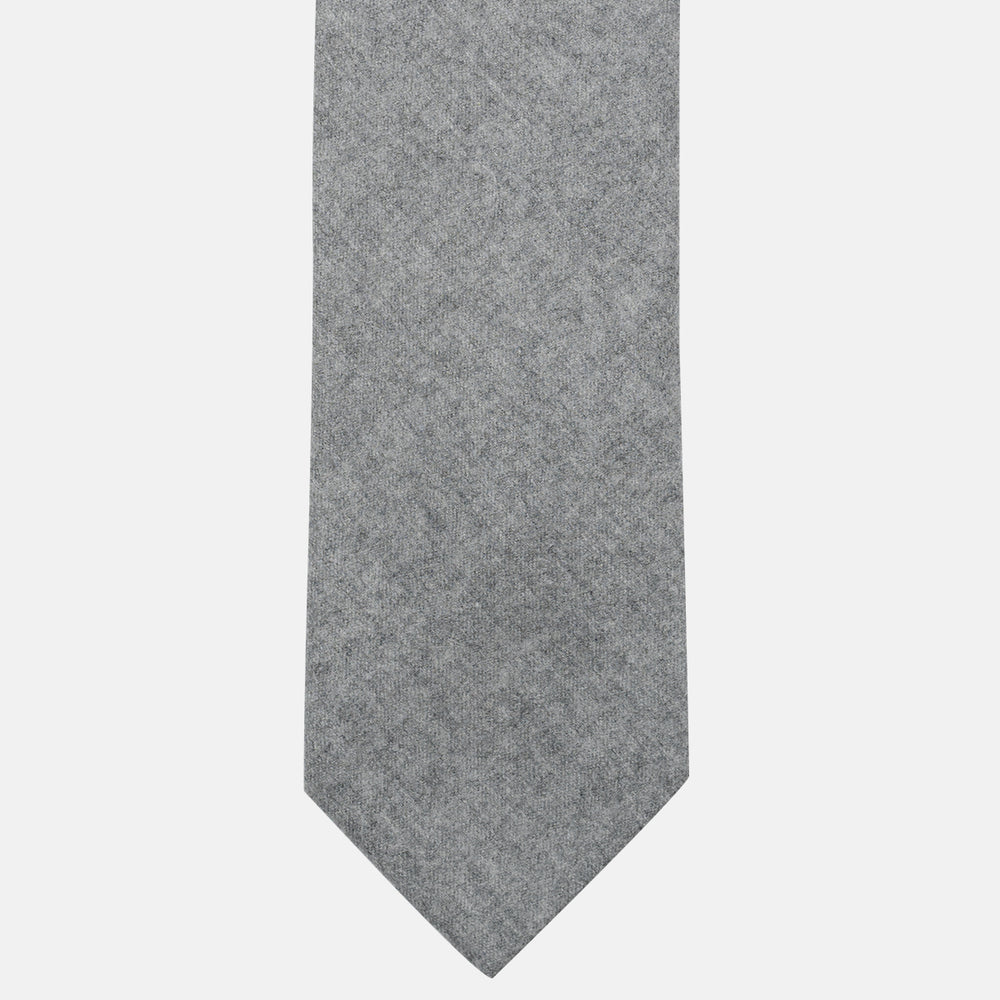 Cravatta 3 pieghe in Cashmere Grigio Melange