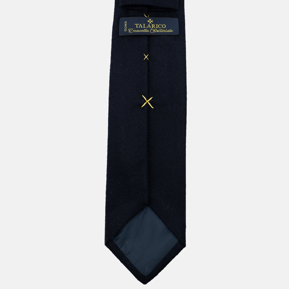 Cravatta 3 pieghe in Cashmere Blu