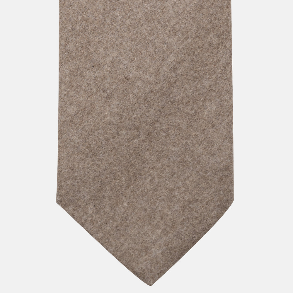 Cravatta 3 pieghe in Cashmere Marrone Melange