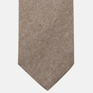Zegna 3-Fold Tie in 100% Cashmere | Handmade Sartorial | Brown Mélange