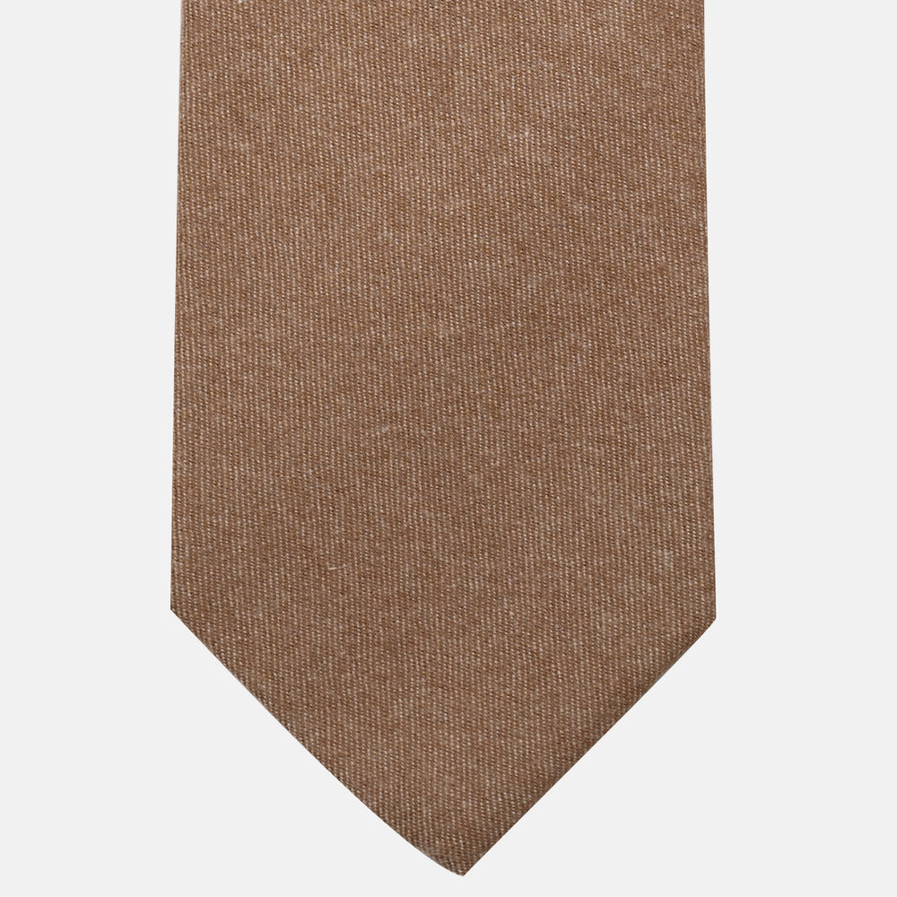 Cravatta 3 pieghe in Cashmere Cammello