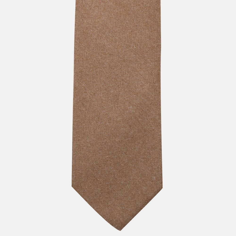 Cravatta 3 pieghe in Cashmere Cammello