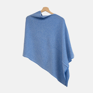 Mantella Modello Virgola in Cashmere Jeans Panna