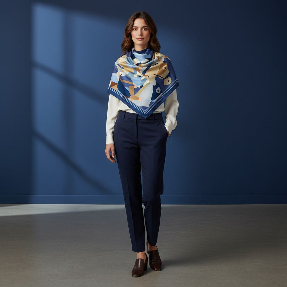 90's Twill Silk Scarf La Corsa