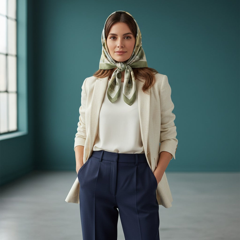 90's Twill Silk Scarf La Corsa