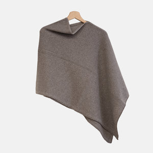 Mantella Modello Virgola in Cashmere Legno Panna