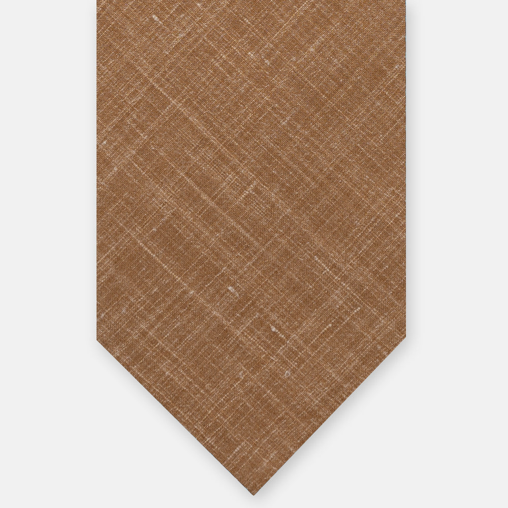 3-Fold Tie in Camel Irish Linen