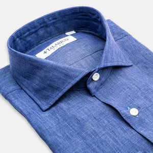 Camicia In Lino Collo alla Francese  Royal