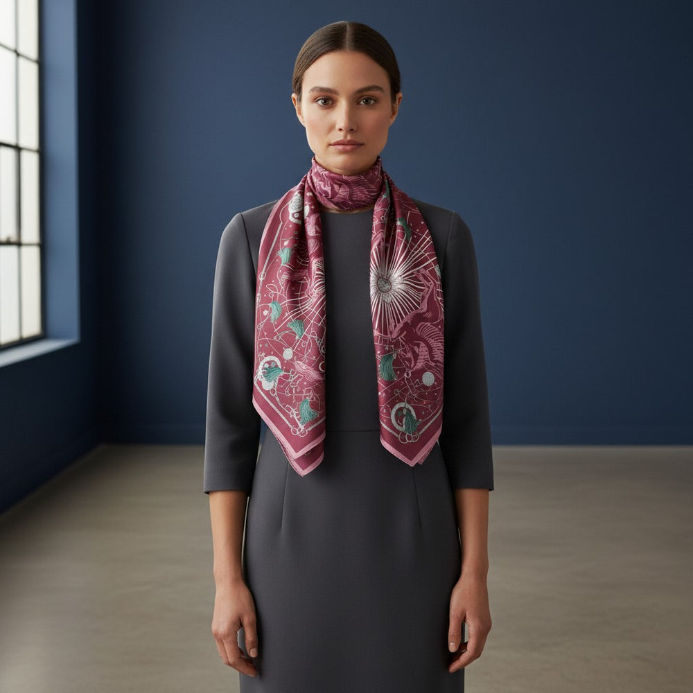 90's Twill Silk Scarf Luce D'Olimpo