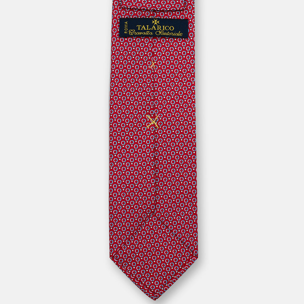 3-fold Silk Polka Dot Tie, Red - M50026