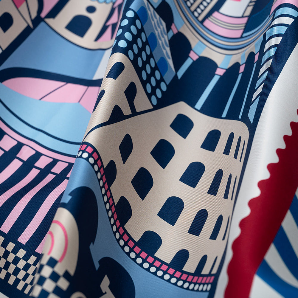 90s Twill Silk Scarf Eternal Rome