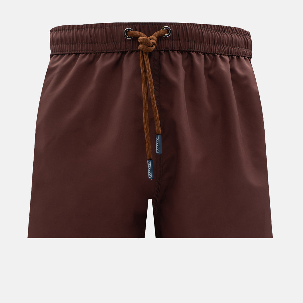 Versilia - Costume da bagno Uomo Elegante | Tinta Unita Marrone