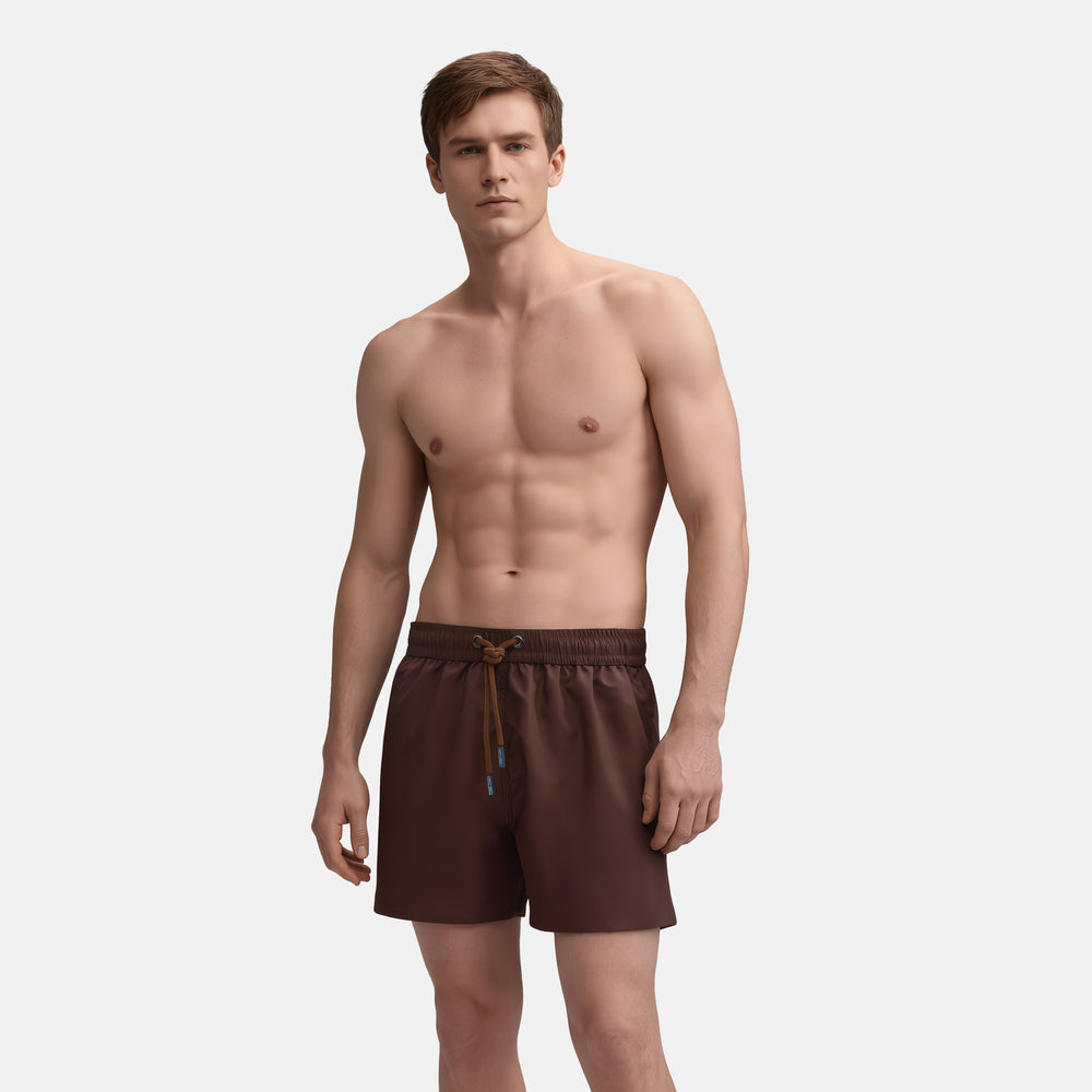 Versilia - Men's Stylish Swim Trunks | Solid Brown