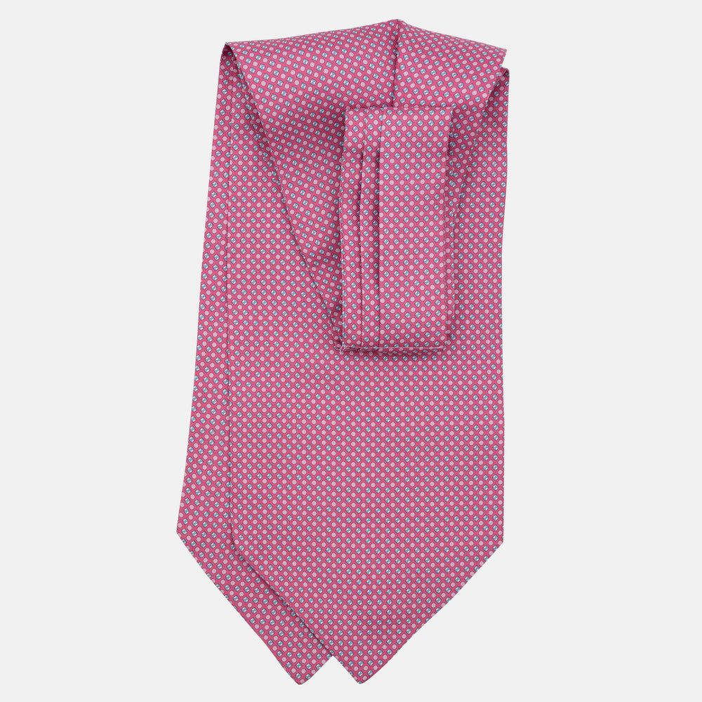 Ascot in seta Micro Fantasia Rosa
