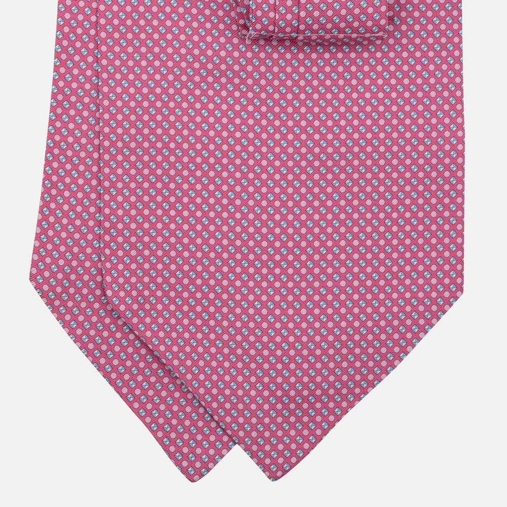 Ascot in seta Micro Fantasia Rosa