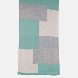 SCIARPA MONDRIAN IN LANA POLVERE PANNA GRIGIO - 102M