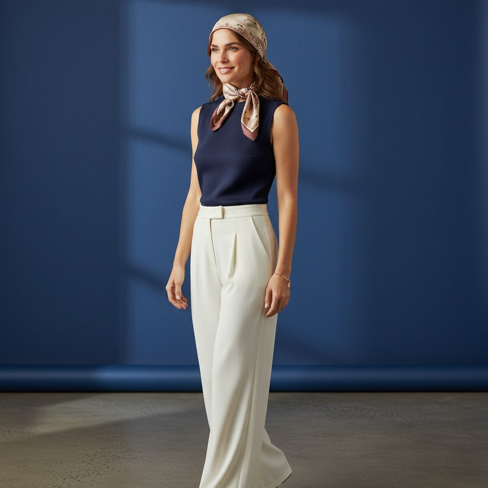 90% Twill Silk Scarf Feline Nest