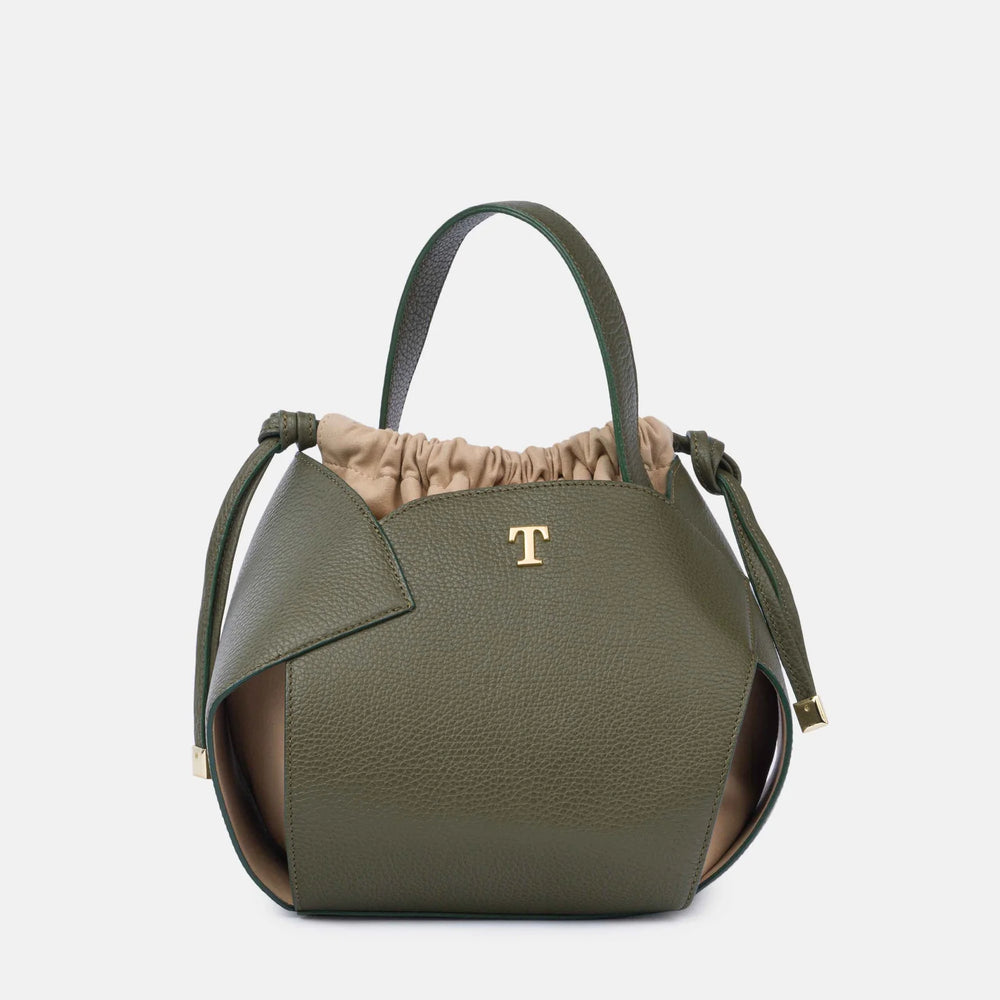 Borsa PomPon Talarico in pelle martellata