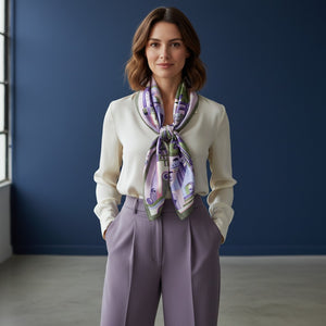 Foulard In Seta Twill 90 Ombre di Città