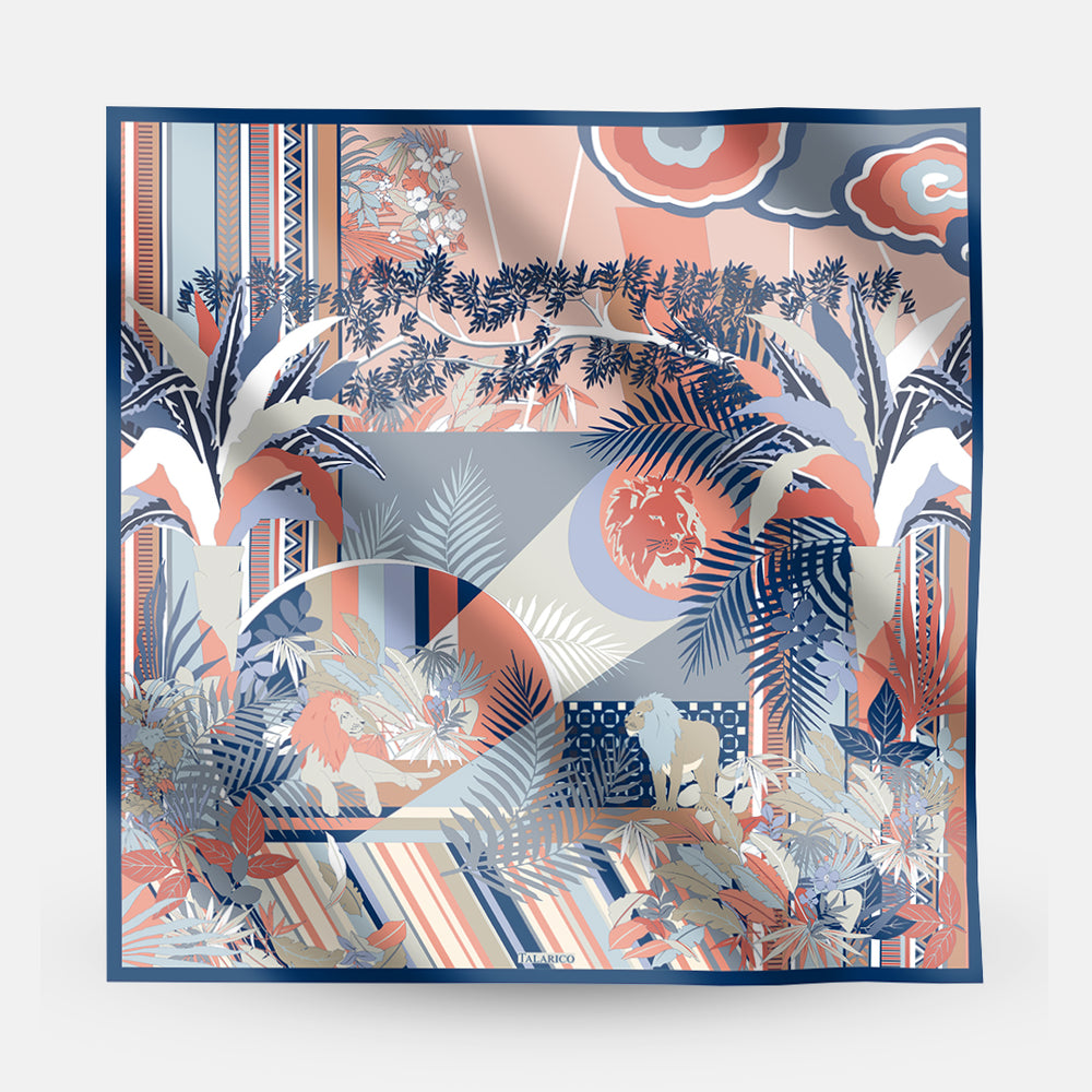 90's Twill Silk Scarf Wild Echoes