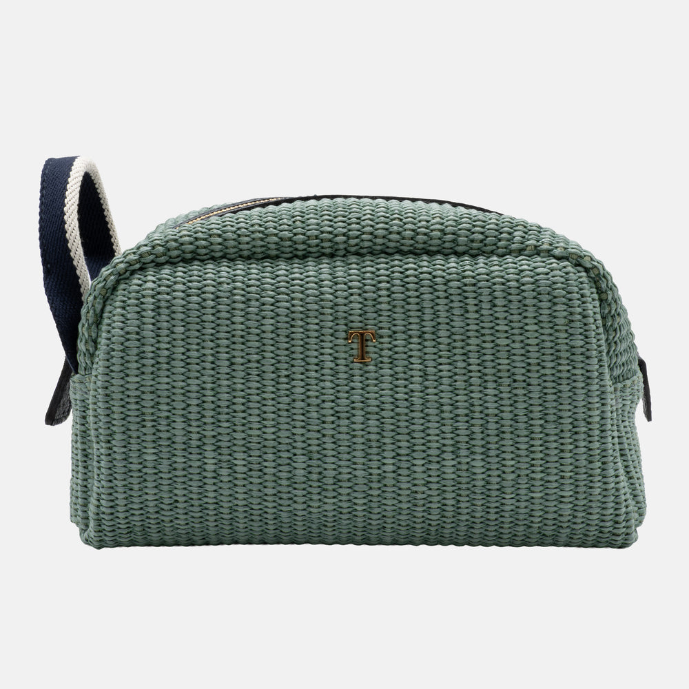 Beauty Case "Pantelleria" in Rafia Intrecciata