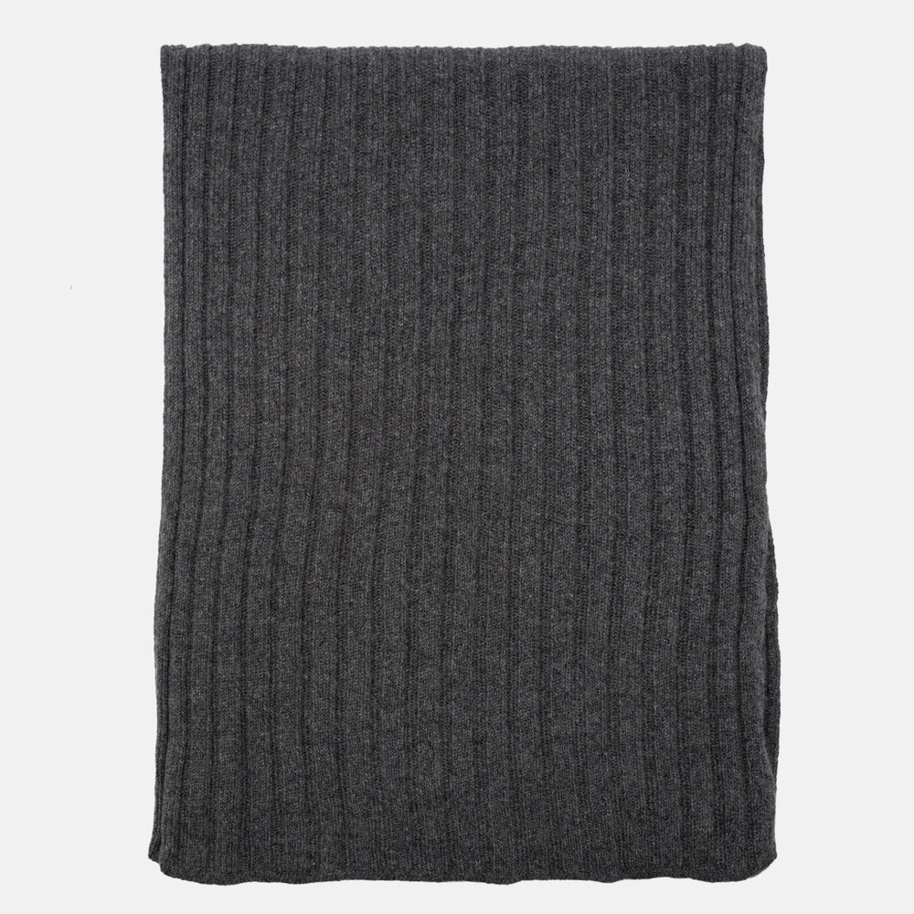 SCIARPA A COSTE IN CASHMERE PIOMBO - 105