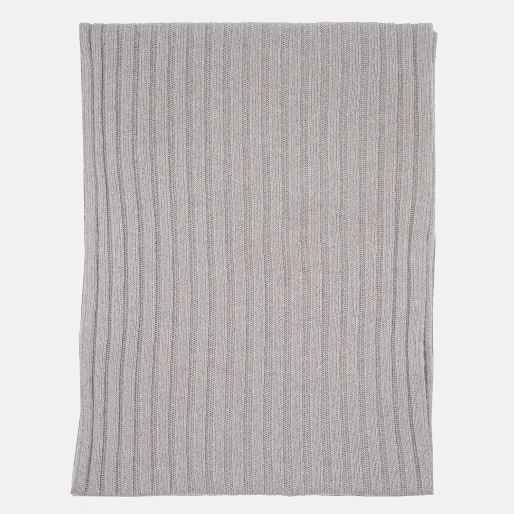 CASHMERE FEATHER RIBBED SCARF - 105