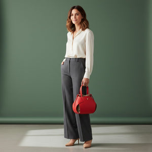 Borsa PomPon Talarico in pelle martellata