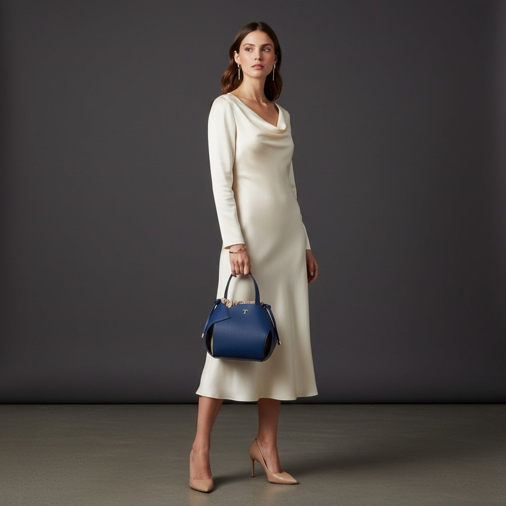 Talarico PomPon Bag in hammered leather