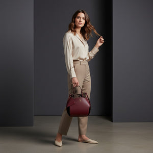 Borsa PomPon Talarico in pelle martellata