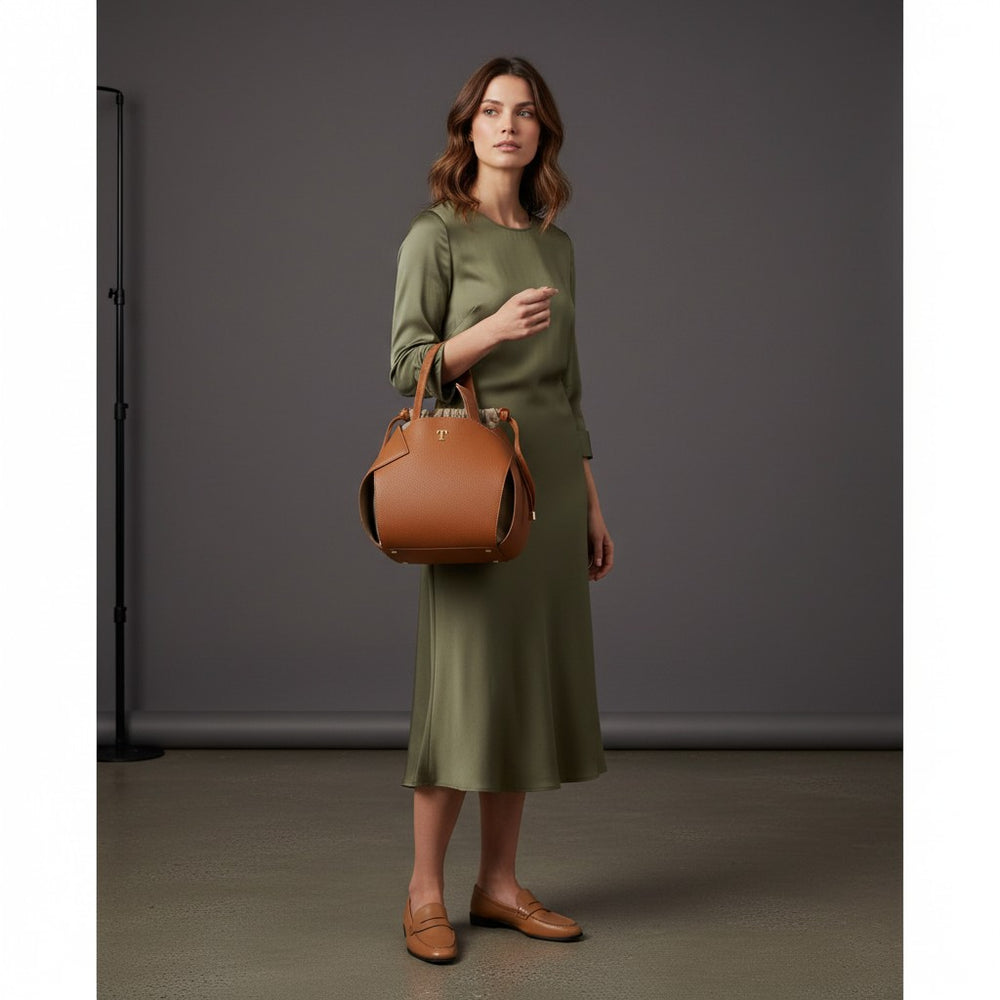 Talarico PomPon Bag in hammered leather