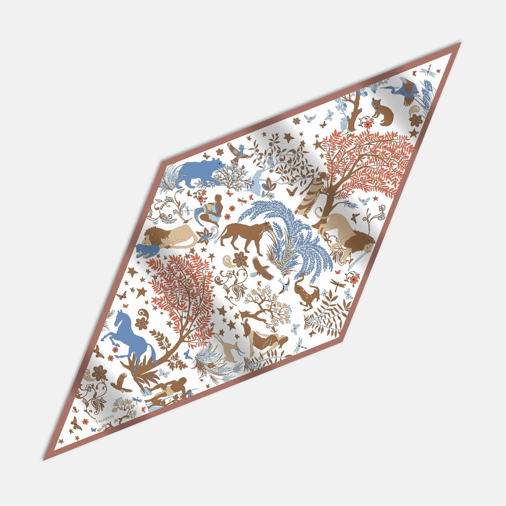 Diamond Silk Twill Circle Of Life Scarf