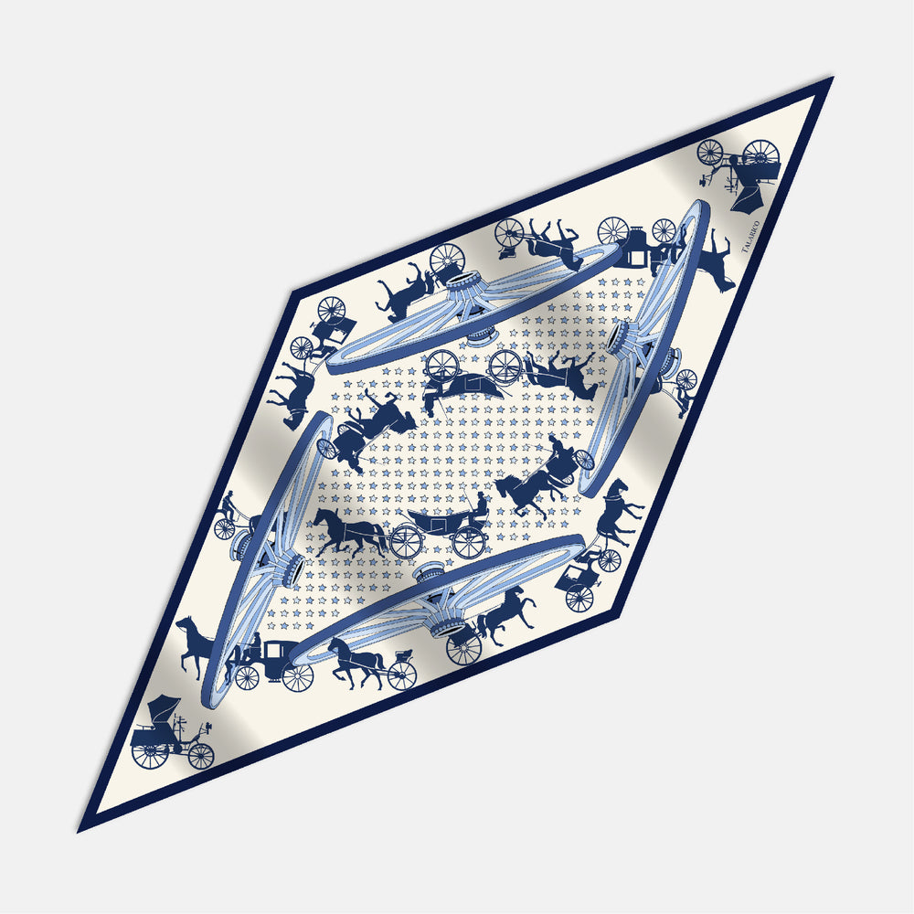 Silk Twill Rhombus Scarf Travel Textures