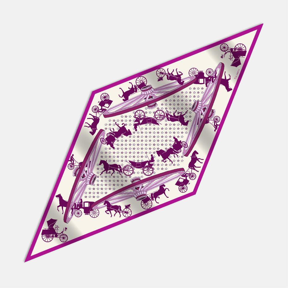 Silk Twill Rhombus Scarf Travel Textures