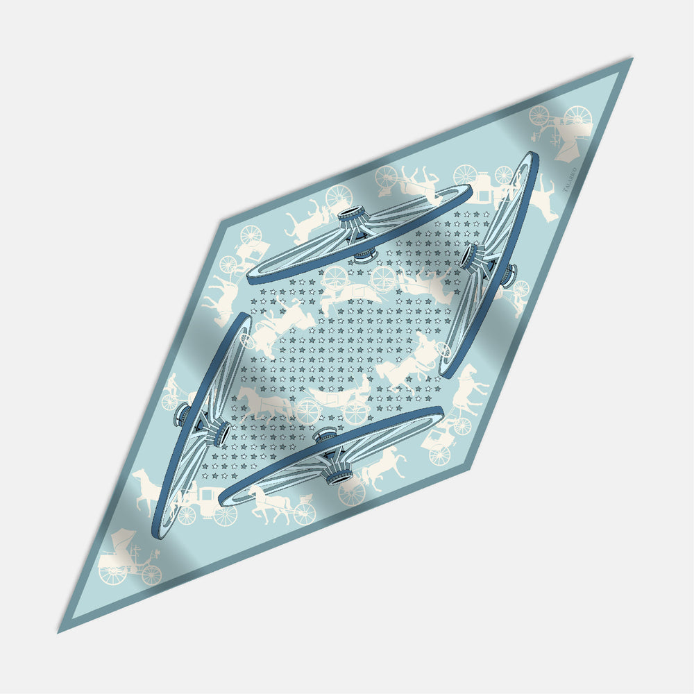 Silk Twill Rhombus Scarf Travel Textures