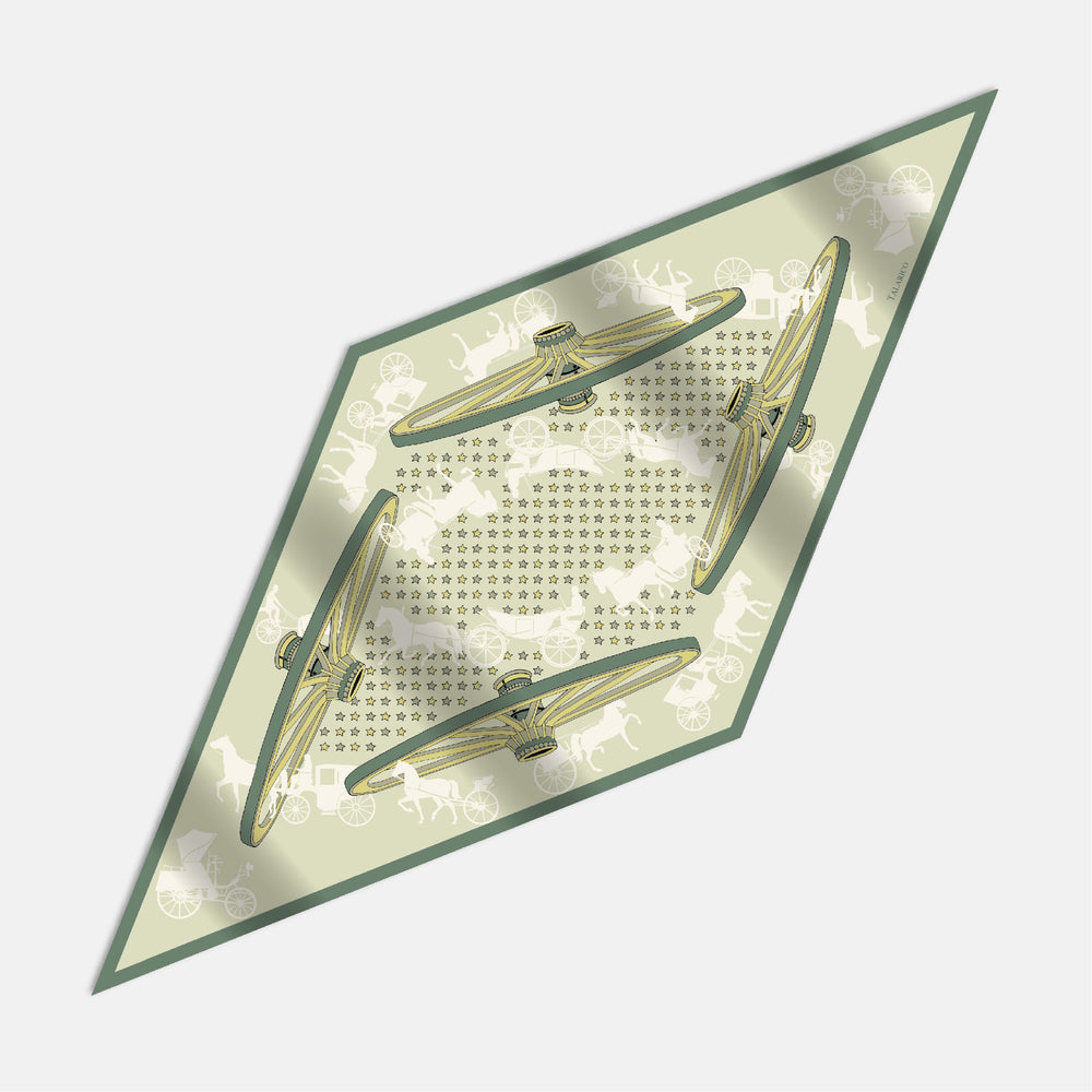 Silk Twill Rhombus Scarf Travel Textures