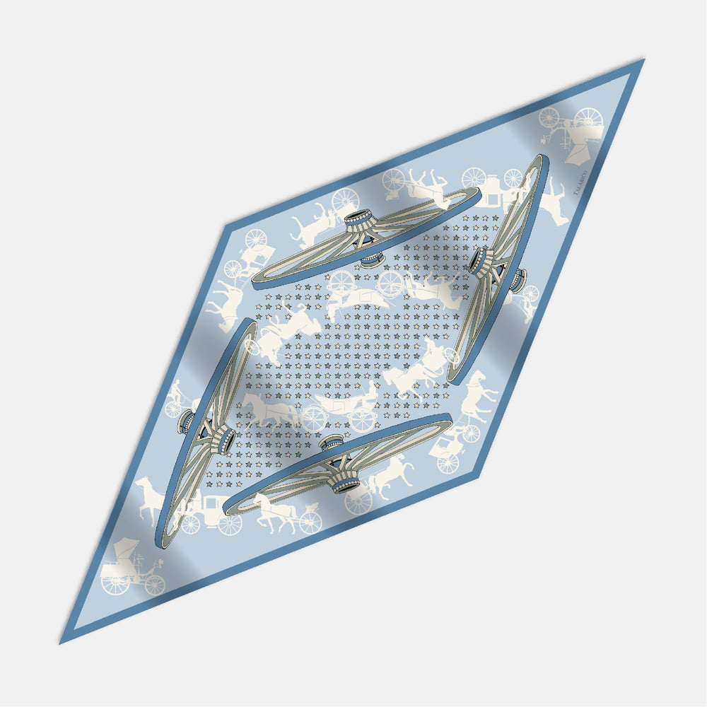 Silk Twill Rhombus Scarf Travel Textures