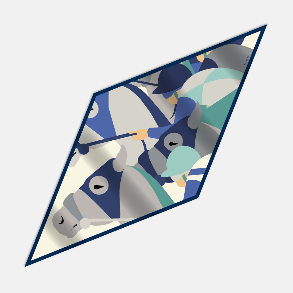 Diamond Silk Twill Scarf The Race