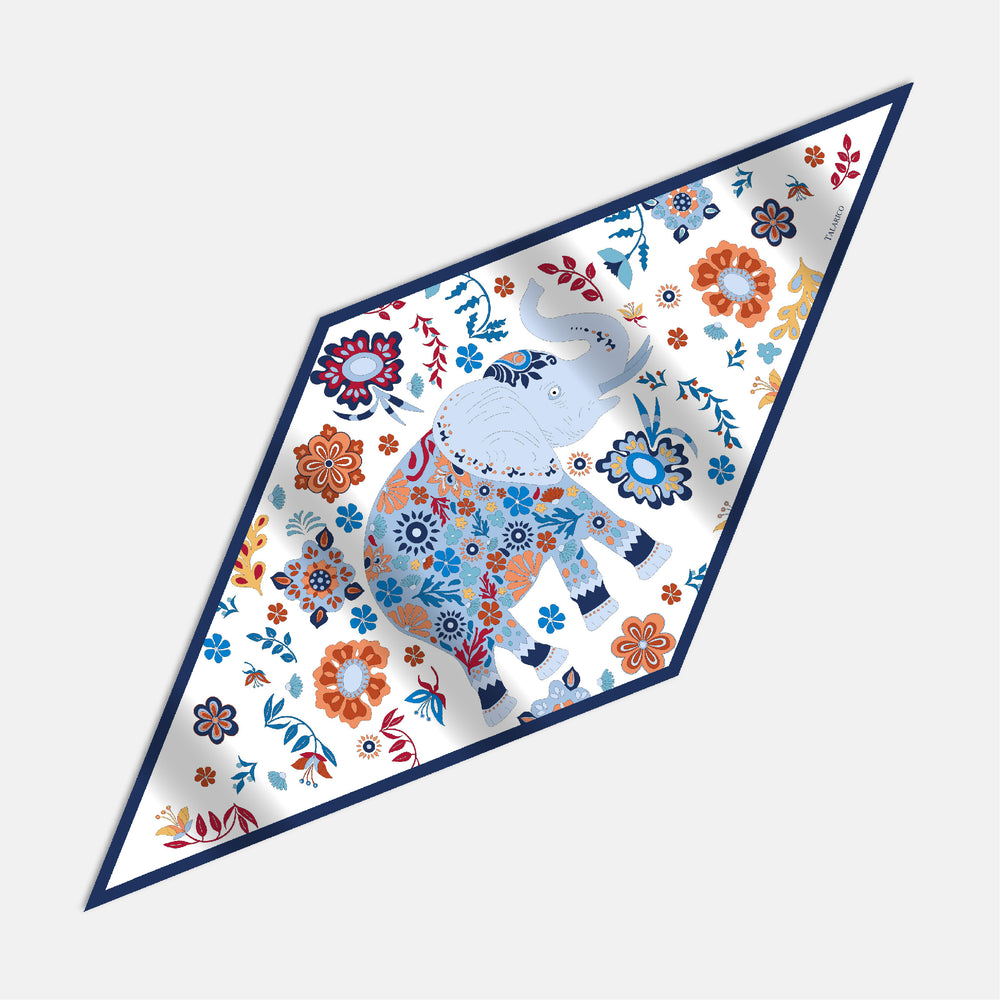 Oriental Breath Twill Silk Diamond Scarf