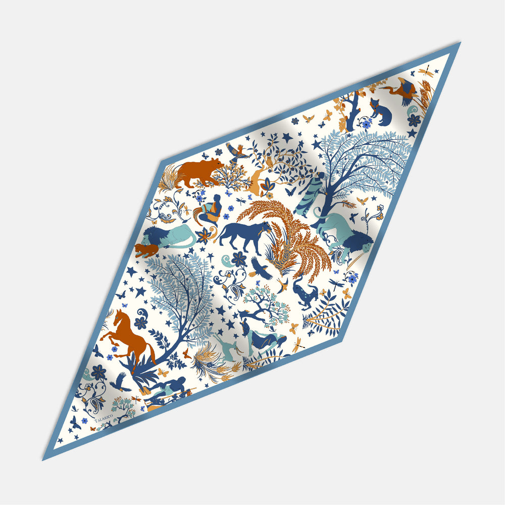 Diamond Silk Twill Circle Of Life Scarf