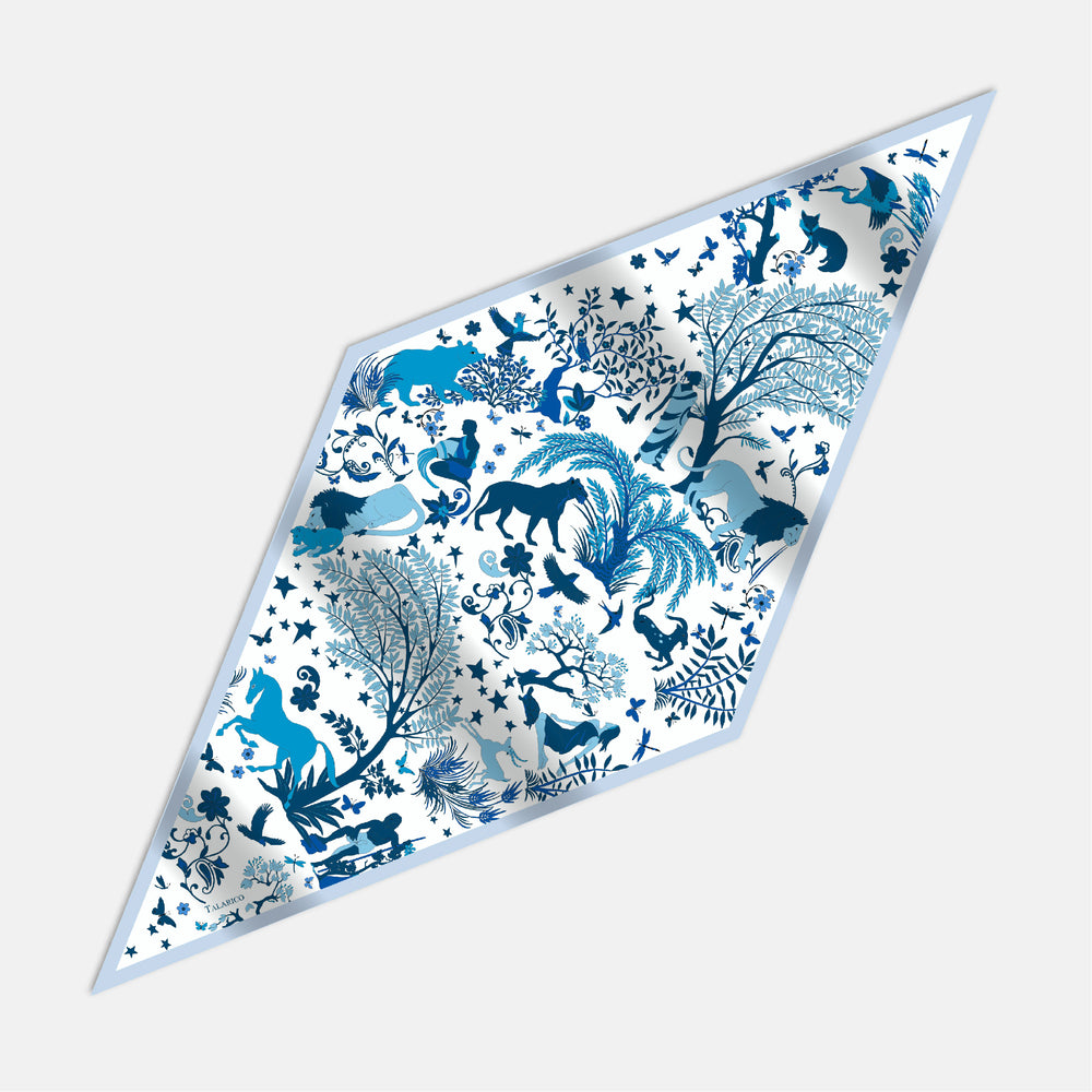 Diamond Silk Twill Circle Of Life Scarf